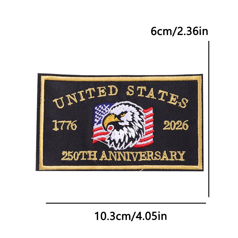 United States 250 Anniversary Embroidery Patch Iron On Patches On Clothes American/USA Applique Decorate Sewing Badges