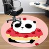 1pc Panda Donut Office Round Area Rug, Indoor Mat Suitable For Office, Under Office Chairs Bedroom Living Room Home Decor, Room Deco