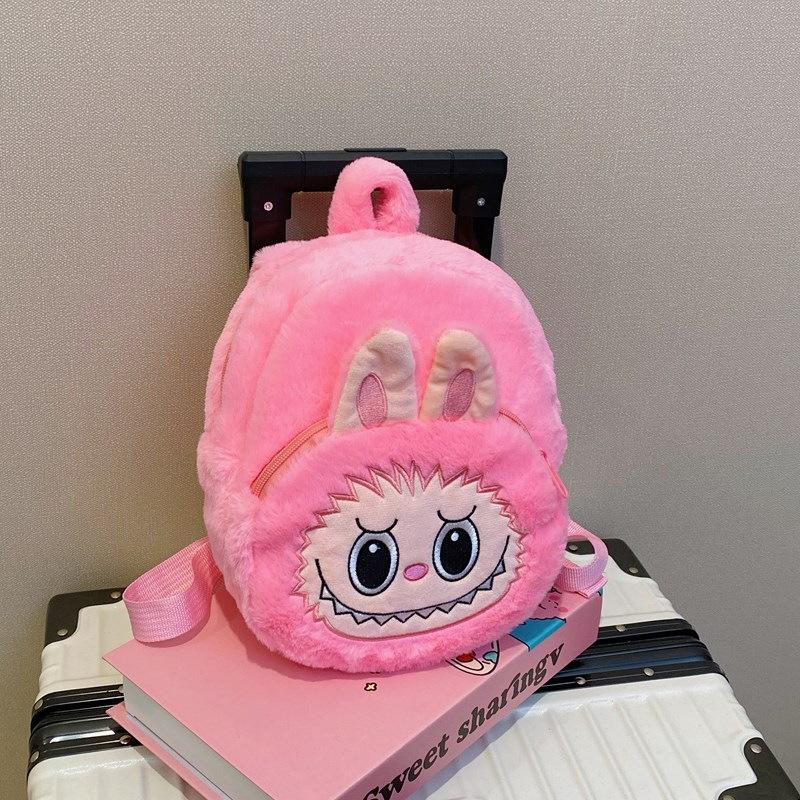 Double Backed Canvas Crossbody, Loose Change Plush Bag, Doll, Children's Backpack