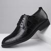 Plaid Plain Low Heel Men's Formal Shoes Soft Elegant and Classic Gentleman Legitimate Leather Price 39 Party Social Shoe Male