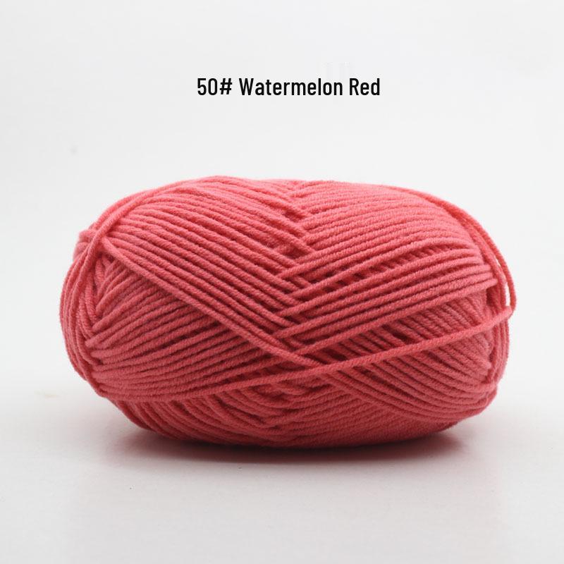4-Ply Milk Cotton Yarn for DIY Baby Scarf & Blanket Knitting