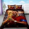 Cristiano Ronaldo Dekbedovertrek Voetbal CR7 Beddengoed Set voor Comfortabele en Ademende Slaapkamer Fan Cadeaus Queen King