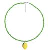 Lightweight Rice Bead Necklace Fruit Pendant Neckchain Adjustable Length Clavicle Chain Accessories for Everyday Use