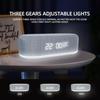 15W Fast Wireless Charging Pad Stand with Night Light Alarm Clock and Temperature Display for Phones