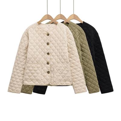 Womens Lightweight Cotton Blend Oversized Casual Long Sleeve Round Neck Coat Winter