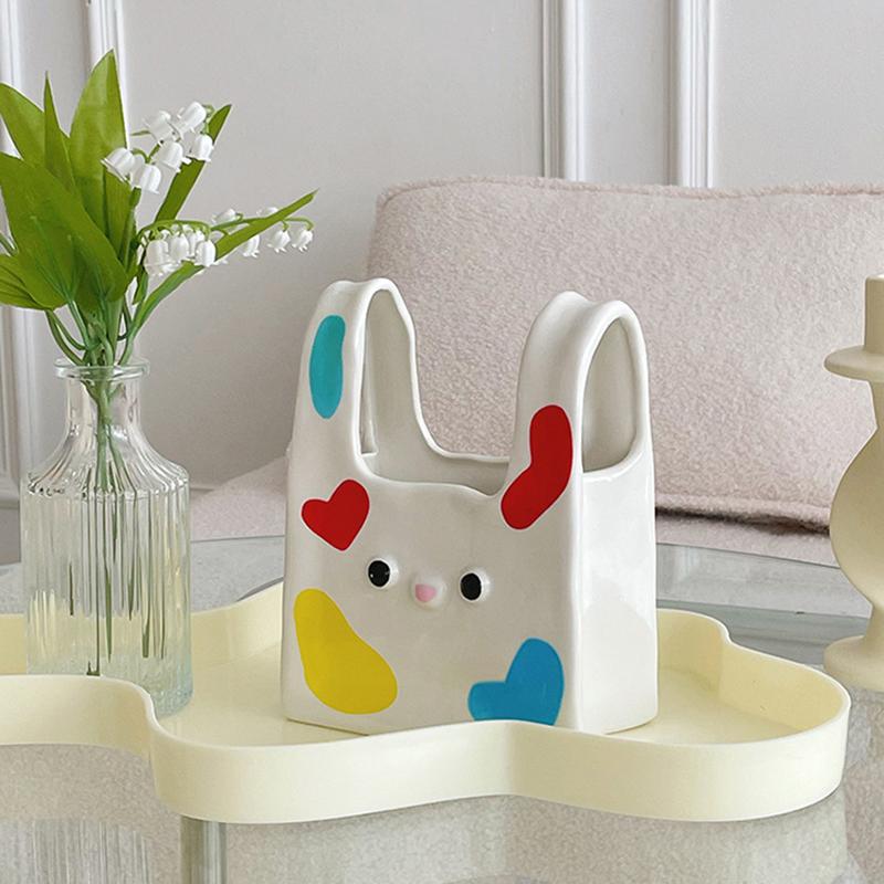 Cute Handbag Flower Pot Ceramic Succulent Pot Planter Home Decor Desktop Ornaments Bonsai Plant Pot