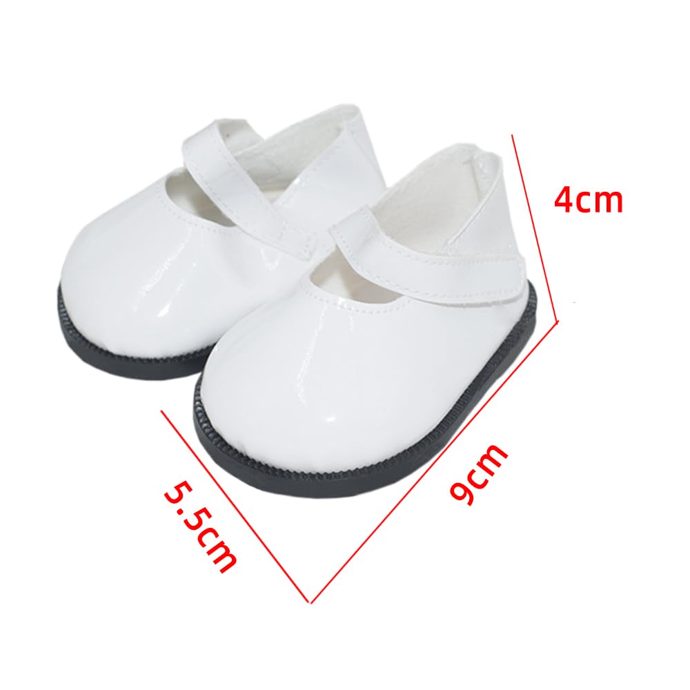 Niannyyhouse 40cm Plüsch Lederschuhe (Schuhlänge: Ca.. 9 cm) Anzieh-Baumwollpuppe mit Puppenzubehör (B-1)