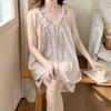 Vernis Summer Vest Shorts Pajamas Set Women's Pure Cotton Comfortable and Cute Double-layer Cotton Yarn Home Set