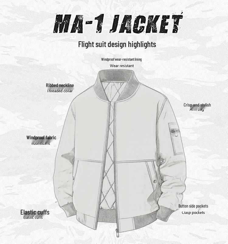 Men's Autumn/Winter Thick Cotton Jacket with Fashionable Baseball Collar - Casual American Workwear, Windproof, Warm Outerwear