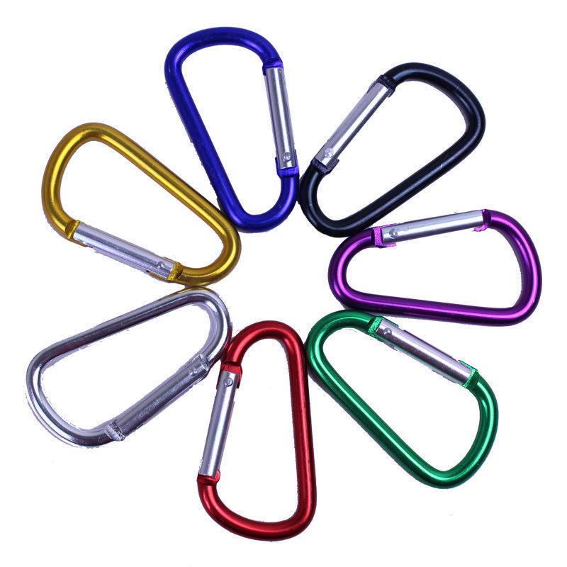 

No. 5 D-shaped Aluminum Quick-Release Carabiner Hook for Outdoor Gear and Travel