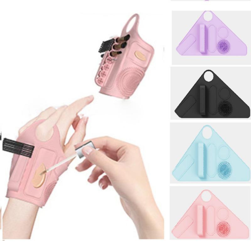 1PC Silicone Makeup Auxiliary Wrist Strap Multifunctional Makeup Brush Beauty Tool Strap Cleaning Area Wrist Strap