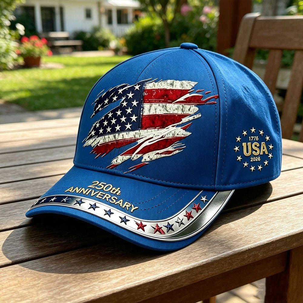 D New American Anniversary Digital Printed Baseball Cap Men's and Women's Sunshade Polyester Cap