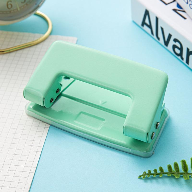 Dual-Hole Puncher Non-slip Handle Portable Hole Punch Tool Effortless Punching 10 Sheets Capacity for DIY Binder Albums