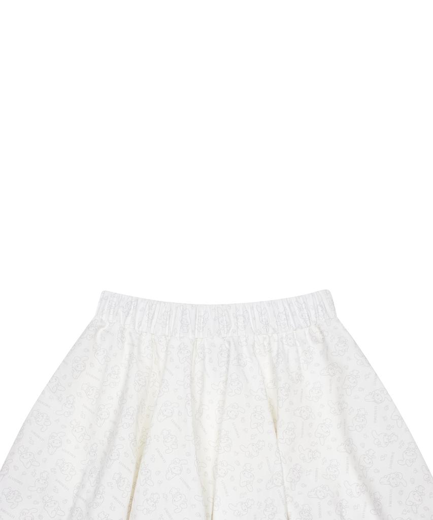 Love Is True [My Melody] Balloon Skirt(White)
