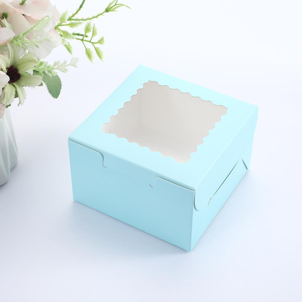 20pcs Kraft Paper Gift Box with Clear Window Square Treat Boxes Party Favor Boxes Gift Packaging Box for Soap Jewelry DIY Paper Box for Birthday