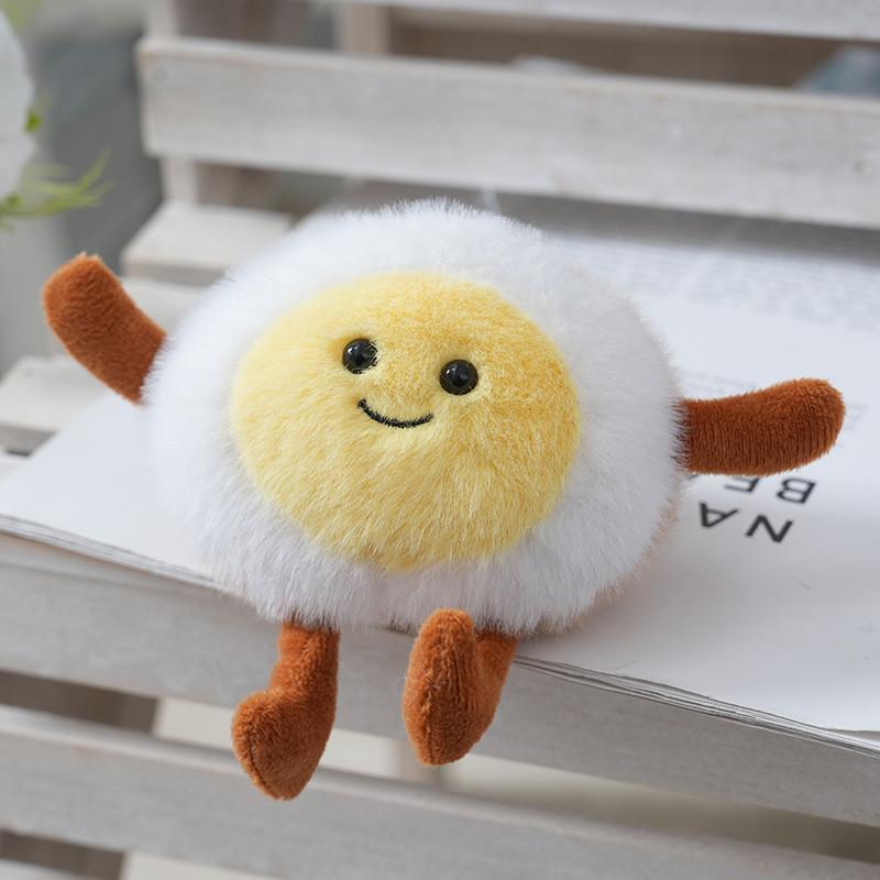Egg Plush Waffle Toy Keychain Cartoon Pendant Bag Decorations Toy Gift Kids