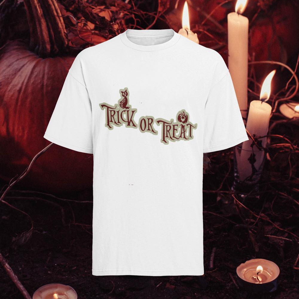 Herren T-Shirt Bio Baumwolle Hallowen Trick or Treat Süßes Oder Saures
