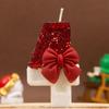 Xi Yin Birthday Number Candles 0-9, Creative Red Bow Design for Cake Decoration