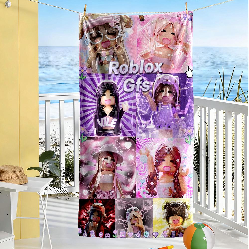 Roblox Strandtuch Weich Langlebig Schnelltrocknend Bequem Leicht Perfekt für Reisen Yoga Camping und Schwimmen