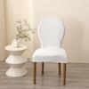 Thickened Velvet Round Back Dining Chair Cover Solid Color Protective Seat Case  Hotel