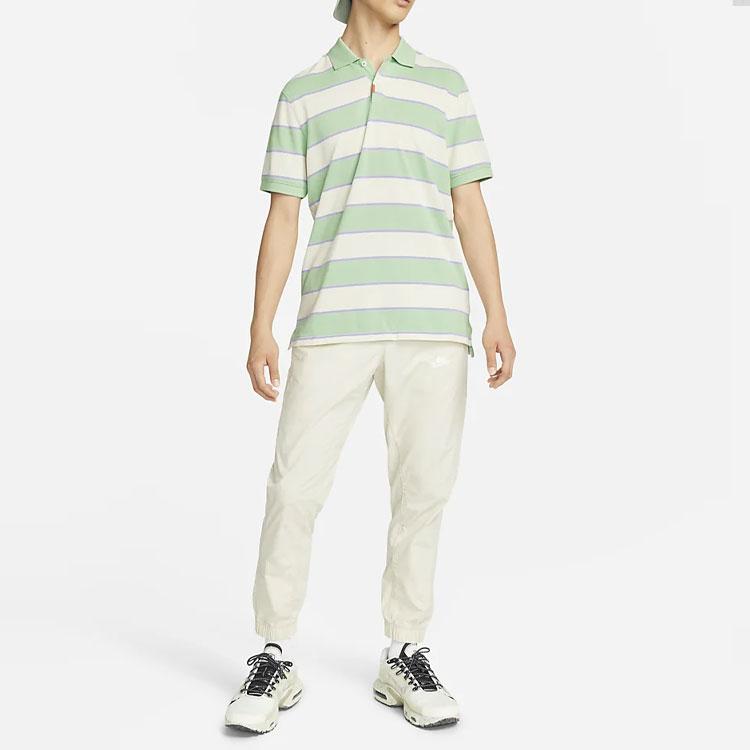 Nike Contrast Stripe Short Sleeve Polo Shirt Men Tops Green DH0901-308