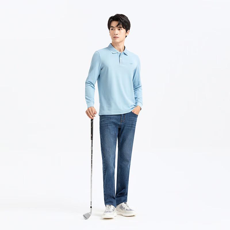 Langdeng Men's Brushed Fleece-Lined Denim Jeans