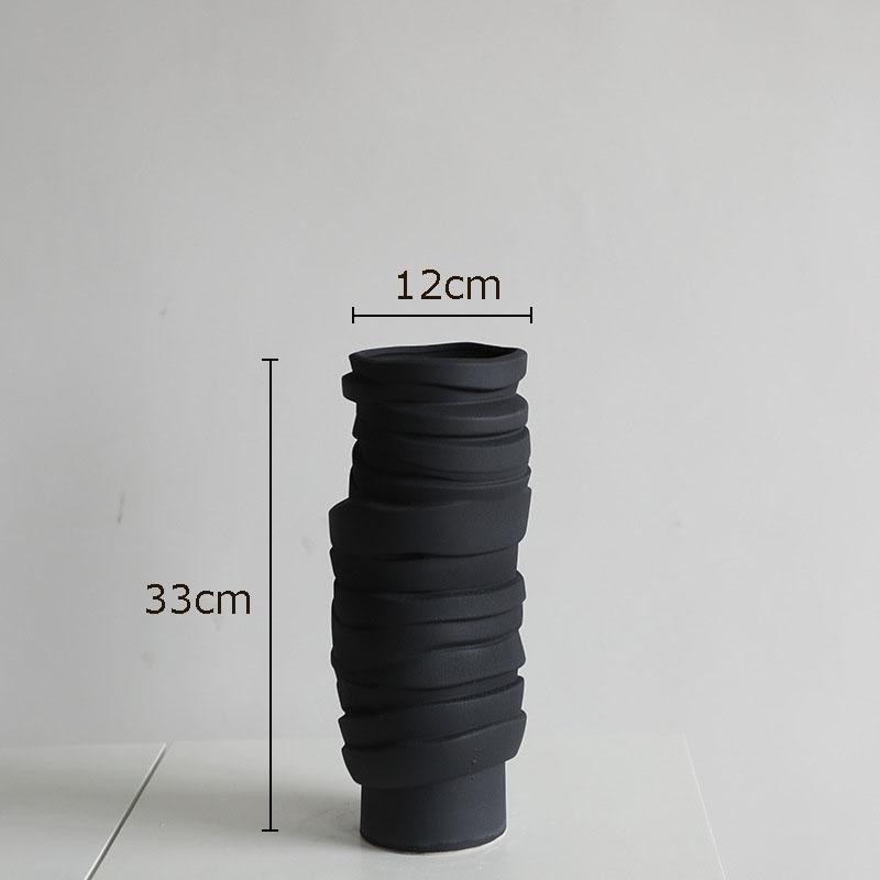 Minimalism Twisted Bandage Ceramic Vase Desk Decoration Floral Vases Porcelain Flowers Pots Flower Arrangement Modern Home Decor
