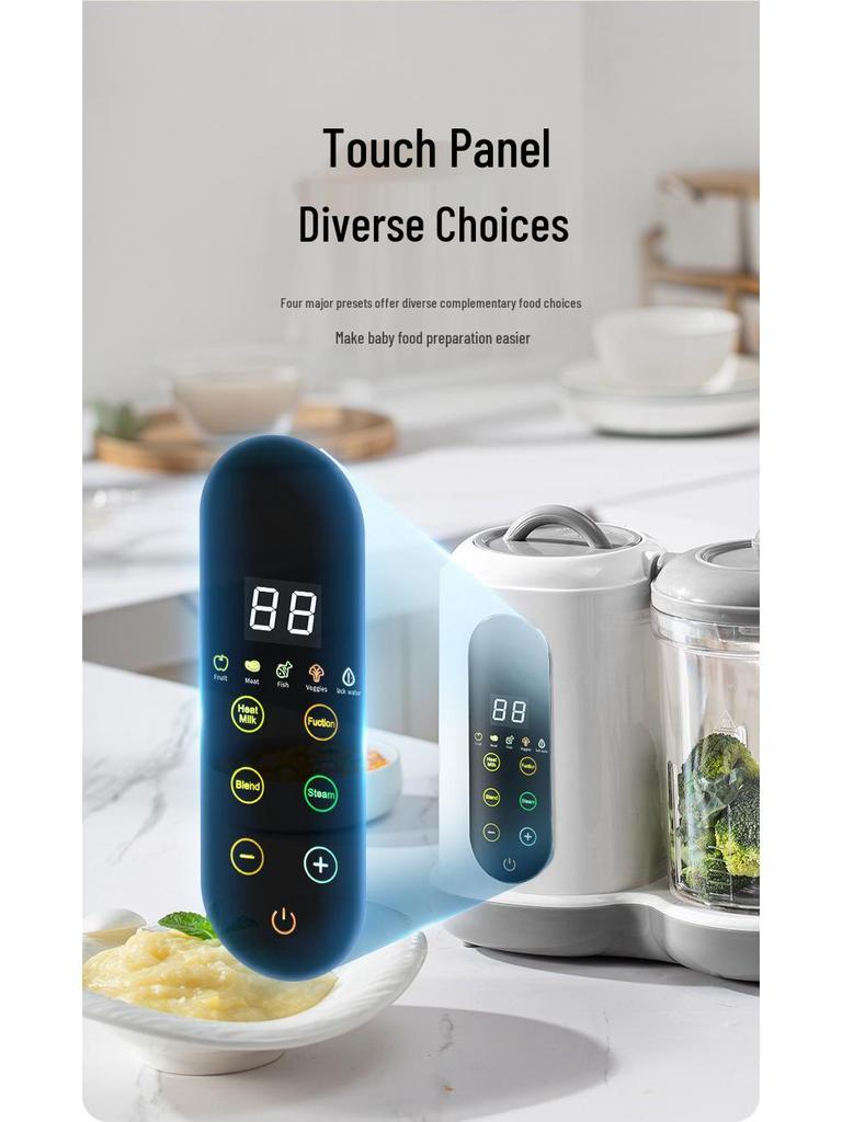New All-in-One Baby Food Processor: Fully Automatic Blender with Steaming, Cooking, and Timing Functions.
