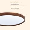 Modern Minimalist Walnut Ceiling Light - Solid Wood for Living Room, Bedroom, Dining Room, and Study