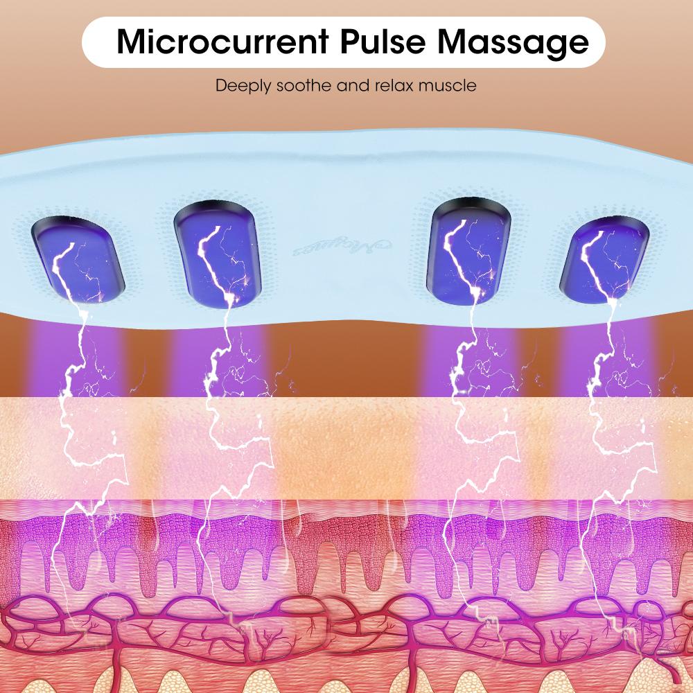 Centură electrică de masaj abdominal, modelator de tonifiere a taliei, vibrație și compresă caldă pentru exerciții abdominale, relaxare musculară, suport