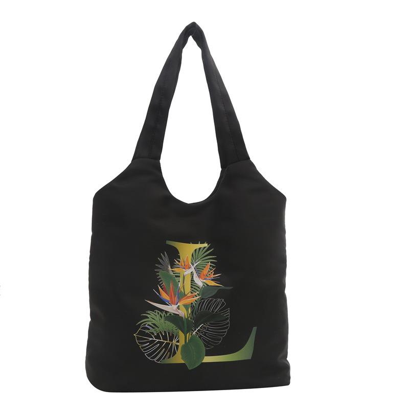 

Полотняна сумка через плече, нова літературна японська студентка коледжу в простій сумочці з літерним принтом