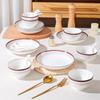 Tang Hui Retro Chinese 22-Piece Ceramic Dinnerware Set