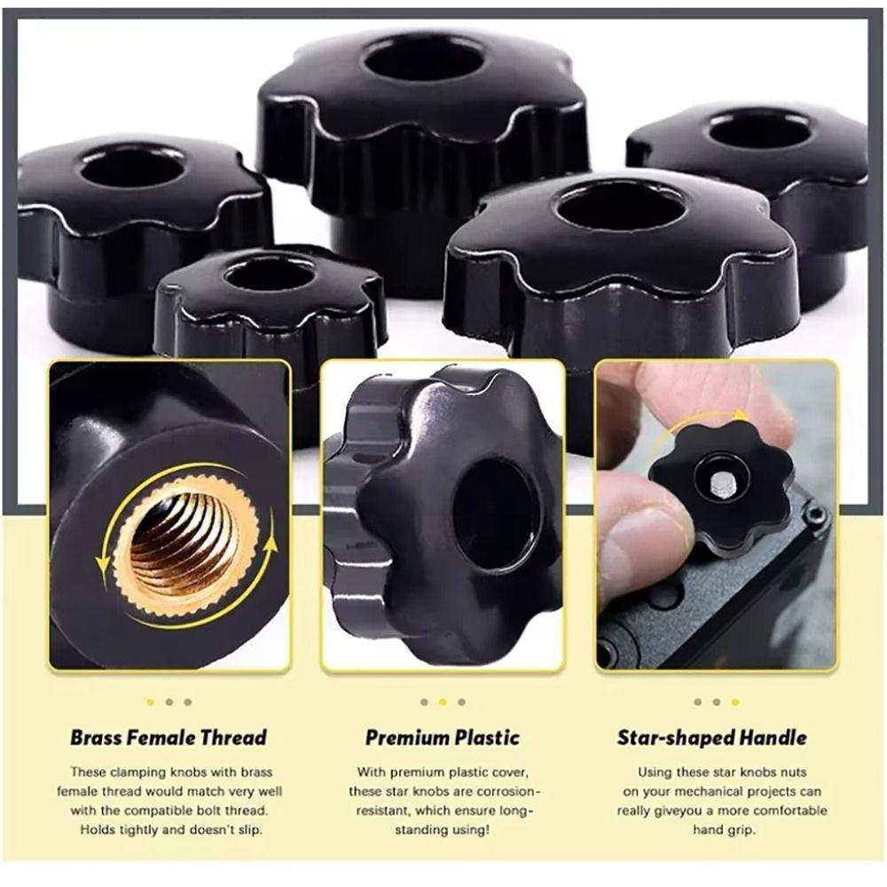 10Pcs Handle Thread Hand Tighten Nuts Mechanical Manual Thumb Nut New Plum Nuts
