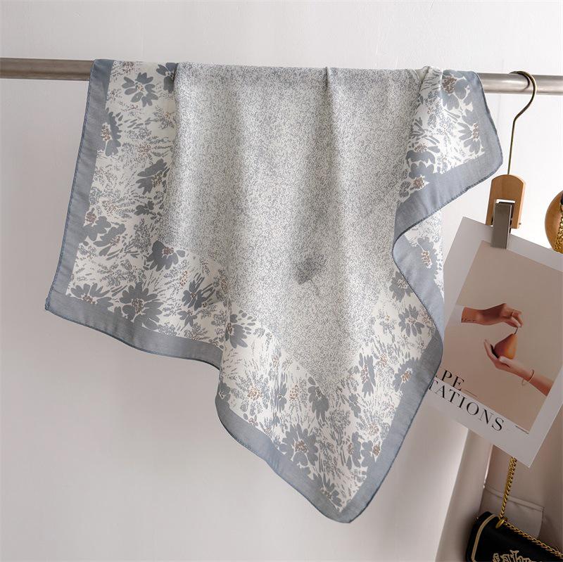 Eșarfă elegantă de mătase 2025: Design japonez și coreean, Stil subțire de vară, Protecție pentru gât