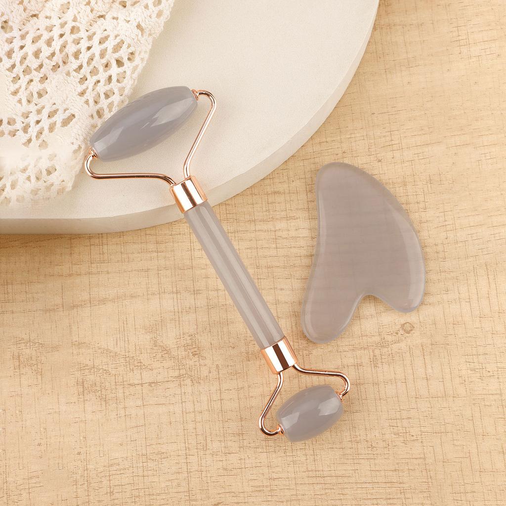 Natural Jade Roller Face Gua Sha Natural Stone Body Neck Massager Acupoint Eye Care Spa Massage Tools Massage Visage Lifting