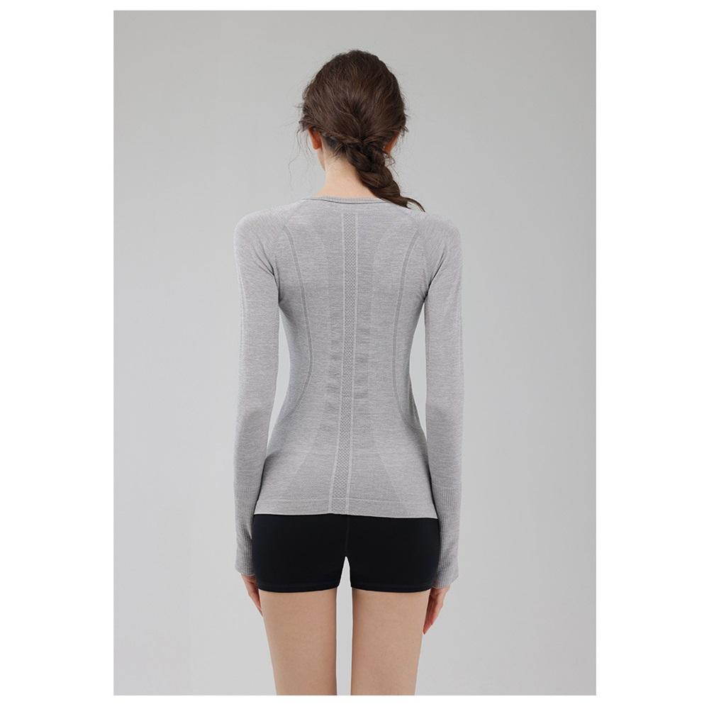 Sports Tops For Women In Autumn And Winter, Tight Fitting Round Neck Yoga Clothes, Professional Running, Pilates Training, Gym Clothes, Long Sleeves