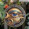 2D Flat Aluminum Sign Egyptian-Themed Decorative Sign 7.87 Inches X 7.87 Inches Perfect for Decorating Offices, Homes, Entryways, Living Rooms, and