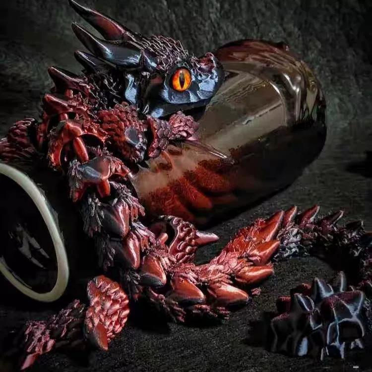 30/24CM 3D Print Magic Dragon Model Multi-joint Movable Fish Tank Gaming Table Home Decoration Desk Ornament Toy