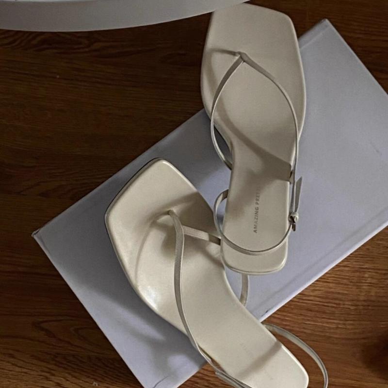 Fashion 2025 New Summer High Heel Women Clip Toe Sandals Fashion Narrow Band Shoes Design Style Party Dress Sandalias Shoes