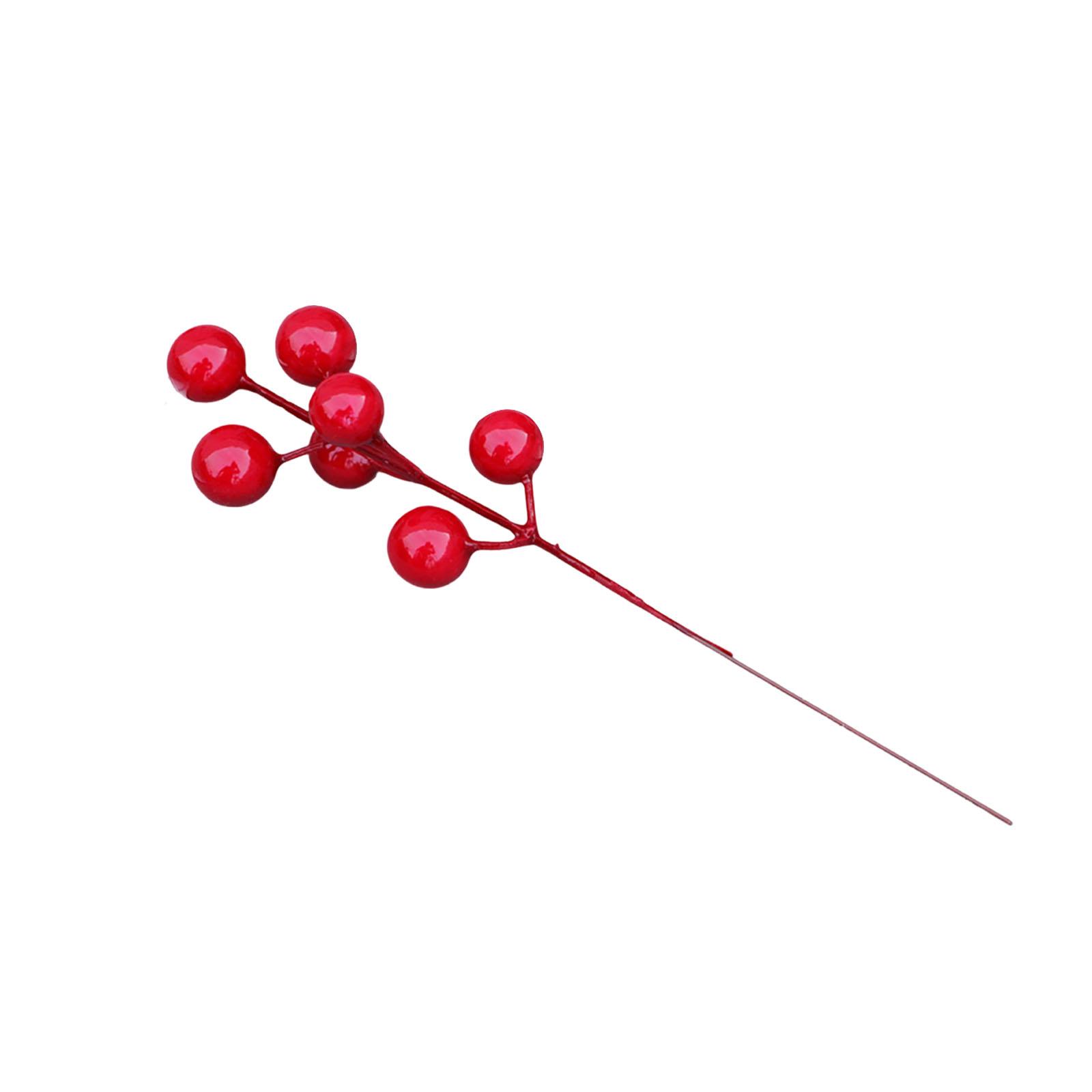 

Holly Berries Branches Artificial Red Berry Stems Faux Berry Branches for Xmas Winter Christmas Tree Ornaments