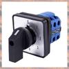 2025 Trend 6X 8 Terminals 5 Positions Master Control Rotary Cam Switch 20A Black+Blue