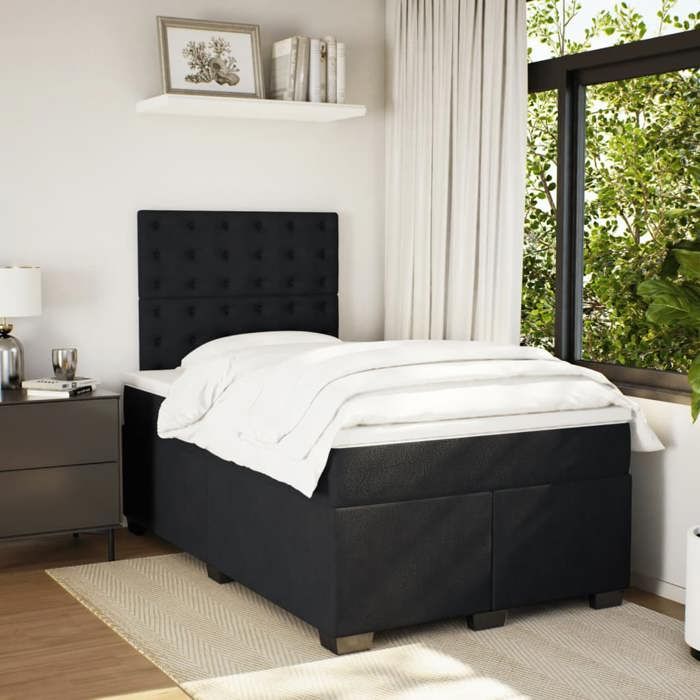 Maison Exclusive - Lattenrost mit schwarzer Matratze 120x190 cm Samt