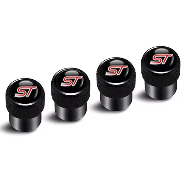 ZKBGQ1 4Pcs/set High Quality Car Valve Caps Stem Case Covers For ST Line Accessories Wheel Valve Dust Caps Tyre Rim Stem Cover For Ford
