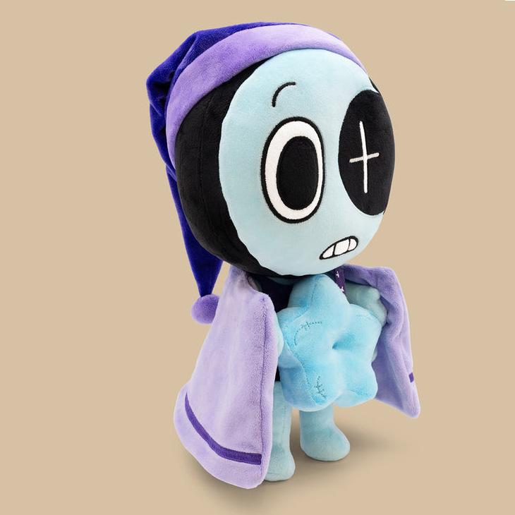 Plush Toy with Magnetic Closure, Cartoon Character, Blue Stars, 35 Cm