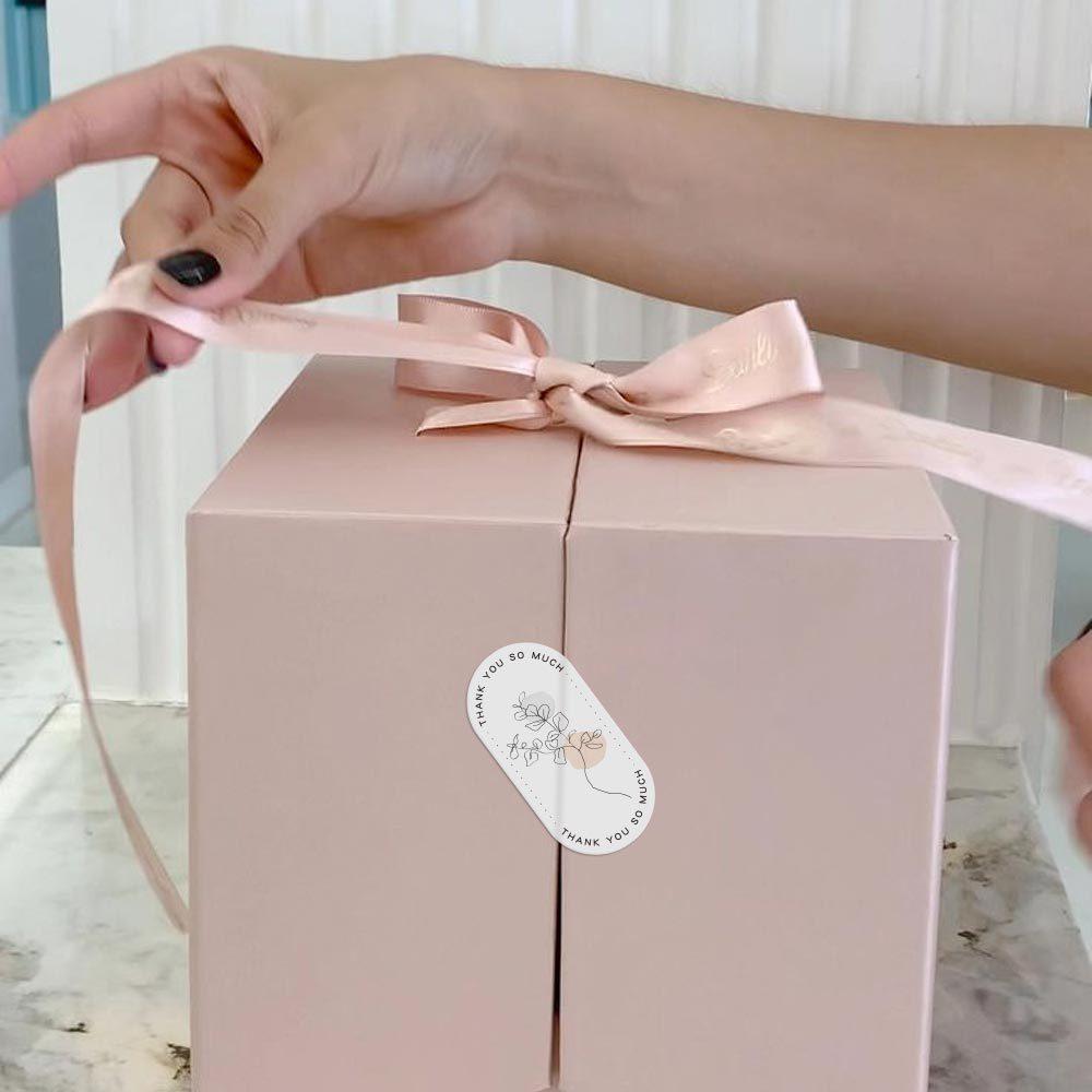 100 Aufkleber, Niedlich Handgezeichnet, Kleine Blumen, Dankeschön-Aufkleber, Geschenkbox-Siegelaufkleber, Verpackungsdekoration, Klebeetiketten, Siegelaufkleber