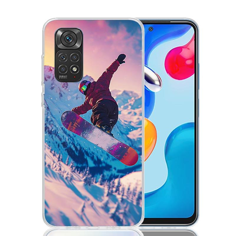 Adventure Snowboarding Extreme Phone Case For Xiaomi Redmi Note 13 14 15 Pro Plus 12S 12 14S 11S 11E 10 10S 11 11T 5G 4G Cover C