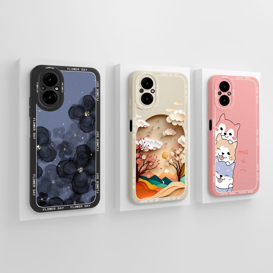 Cover Case For Oppo Realme C67 C65 C63 C61 C25 C25S C25Y C30 C30S C31 C33 C35 C55 C51 C53 Lazy Cat Soft Liquid Silicone Protective Shell For Oppo Capa