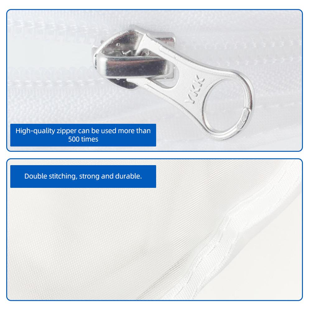 Multifunctional Mesh Laundry Bags with Zipper, 20 Gallon Plant Filter Nylon Bag, Travel Wash