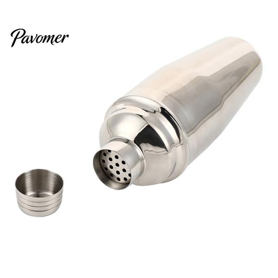 Home Bar Accessories Stainless Steel Cocktail Shaker Cup, Leak-Proof Martini Mirror Polished Three Piece Bartender Tool Easy Cleaning Mixer