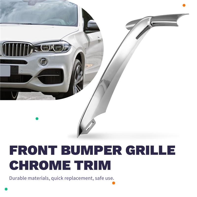 Left Front Bumper Grille Cover Chrome Trim For BMW F15 X5(2014- 2018) 51117325395 Right Set